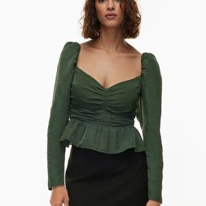 Wilfred Forest Green Ruched Blouse